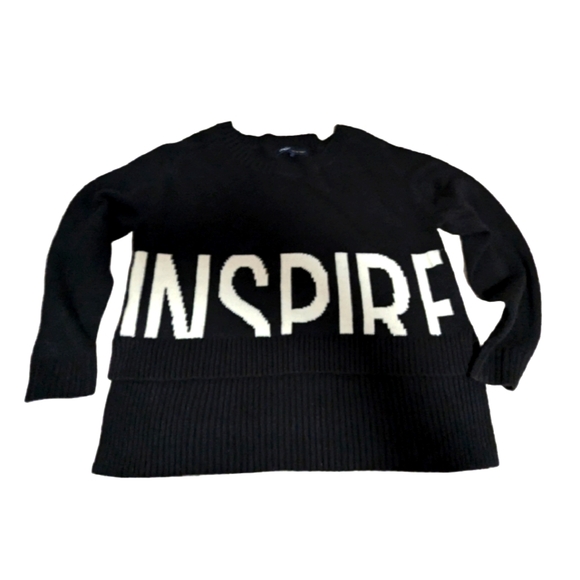 Only Sweaters - Black and White 'INSPIRE' Sweater Large Women's Streetwear-2